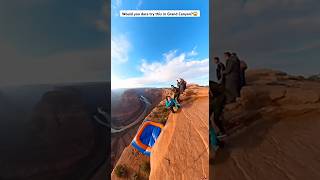 Cliff Airbag ride in Grand Canyon is wild!🔥😱#adventure #trampoline
