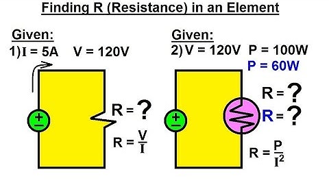 Electrical Engineering: Basic Laws (5 of 31) Finding R=? (Resistance) in an Element