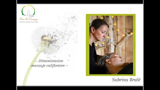 Démonstration massage californien