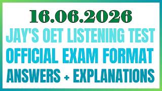 OET LISTENING TEST 16.06.2026 #oet #oetexam #oetnursing #oetlisteningtest