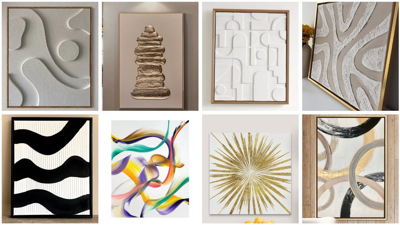 أفكار ✨ عمل لوحات فنية رائعة للمبتدئيين بشكل بسيط وراقي #craft #diy #ideas #deco #اعمال_يدوية