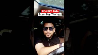 ⏰ RE-NEET 2026 Exam Day Timings | Kab Jana Hai? Kab Tak Entry Hogi? 🚨 #neetexam #reneet2026