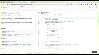 Leetcode 1394 Find Lucky Integer in an Array   Part #2   Frequency Arabic