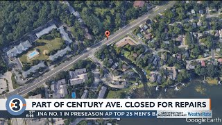 Portion of Century Avenue in Middleton to close this week for road repairs
