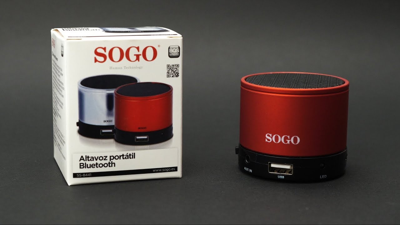 SOGO MINI ALTAVOZ PORTÁTIL - BLUETOOTH CROMADO