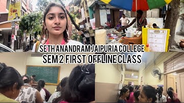 Semester 2 First Offline Class at Seth Anandram Jaipuria College ❤️ #vlog #sajc #viral #ruplekhavlog