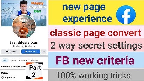 new page experience facebook 2022 | how to create profile type facebook page 2022 | convert page