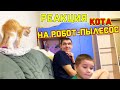 РЕАКЦИЯ кота на робот-пылесос