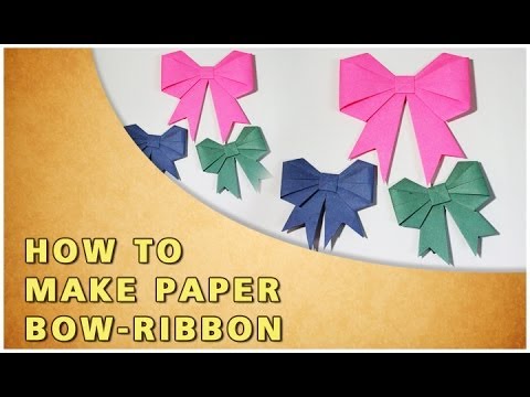 How To Make Origami Bow Ribbon Traditional Paper Toy