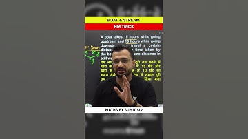 Boat & Stream Questions Trick | Solve in Seconds