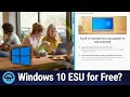 New Windows 10 Extended Security Enrollment Options