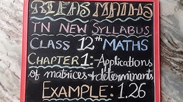 12th MATHS/ CHAPTER 1/ EXAMPLE 1.26/ TN NEW SYLLABUS