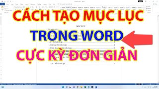 Hướng dẫn làm mục lục tự đông trong word 2013