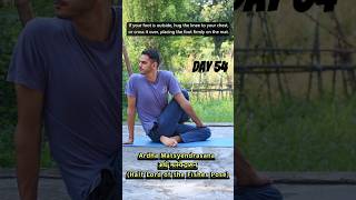 Day 54 🐟 Twisting into Ardha Matsyendrasana. #yoga #day54 #shorts #ardhamatsyendrasana #motivation