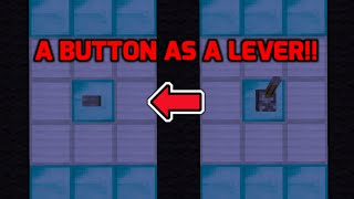 Minecraft PE(0.15.2) / PC - How To Make a Button Act As a Lever!! | REDSTONE TUTORIAL