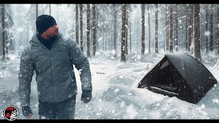 A Winter Storm Attacks - Snow &  Ice Camping Adventure - ASMR Adventure for the Mind, for Sleep,