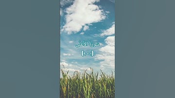سورة الأعلى (١ - ٩) بصوت القارئ "شريف مصطفى"