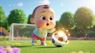 Download Lagu 😱  Baby Romi Playing Magic Football ⚽!  Super Cute \u0026 Fun Kids Story 🎵 MP3