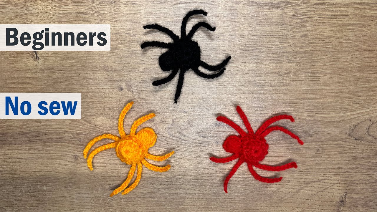🕷️ Crochet Spider Tutorial NO SEW | Easy Halloween Free Pattern for Beginners