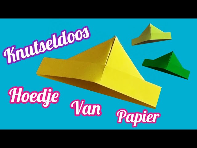 Uitpakken Belofte sticker HOEDJE van PAPIER vouwen | origami hoed - YouTube