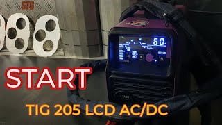 :   START modelTIG 205 LCD AC/DC PULSE