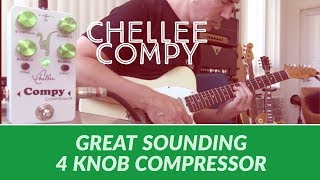Chellee Compy Great 4 Knob Compressor Pedal, Demo By Pete Thorn