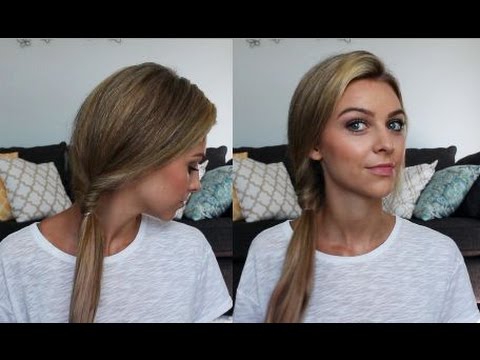 Simple side braid hairstyle - YouTube
