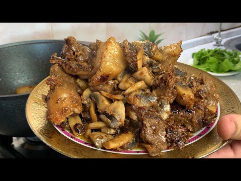 Баранина с Грибами 🍄 Мясо с Грибами Нууу Очень Вкусное Блюдо #мясо #грибы #рецепты #мясосгрибами
