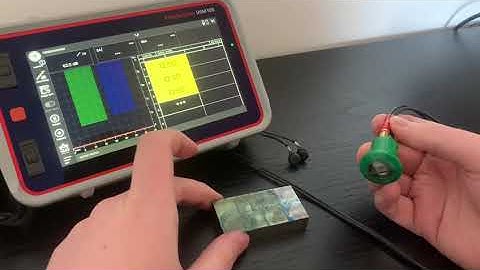 Waygate Technologies USM100 carrying out coating analysis