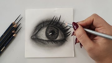How to Draw a Realistic Eye | Step by Step Graphite Pencil Drawing Tutorial