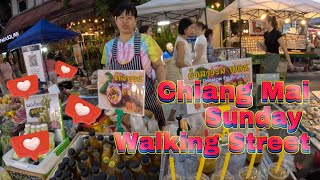 Mango Sticky Rice im Tempel - Chiang Mai Sunday Walking Street - Nachtmarkt am Sonntag