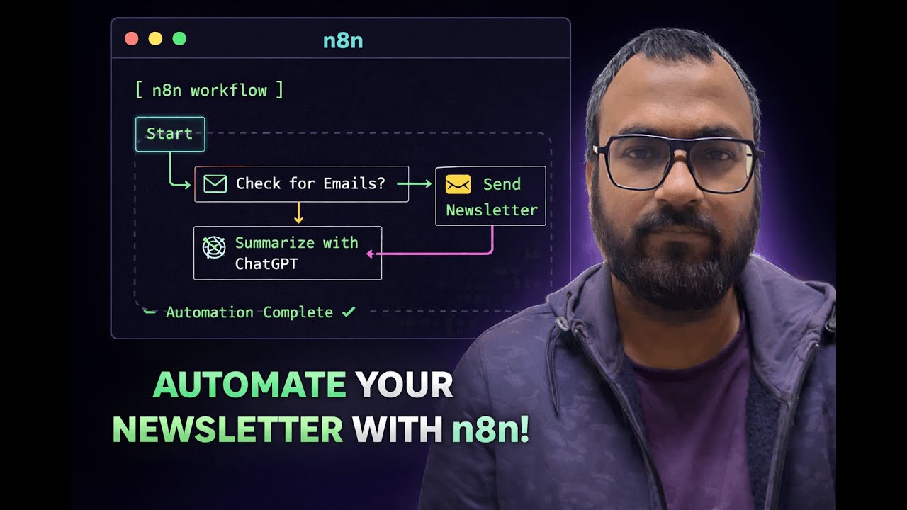 AI newsletter automation workflow with n8n and ChatGPT