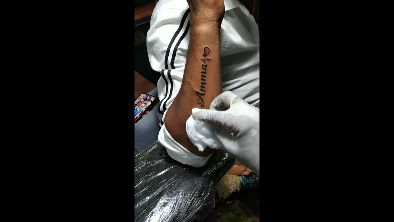 Best Name Tattoo Appa Amma Tattooat Mig21TATTOOZ STUDO  Seshadripurm near Mantri Square Malleshwaram Bangalore Karnataka  India Artist  By subrayn  Facebook