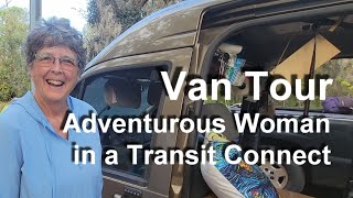 Van Tour: Adventurous Woman in a Transit Connect.