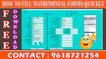 How to Fill Matrimonial Forms Quickly Best Auto Typing Software Tutorial