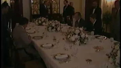 President Reagan Having Lunch with President Suazo...