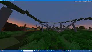 Booster Bike at Night (Onride/POV) - Toverland Minecraft 2025.