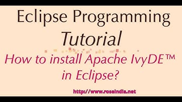 How to install Apache IvyDE in Eclipse?