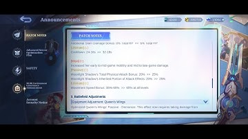 Eudora Rework, Miya Clint Buff, Angela Sora Nerf - Patch Notes 2.1.32 Advance Server MLBB