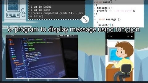 #Binary_computer #cprogram to display message using function