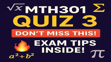 Mth301 Quiz 3 2025 | Don