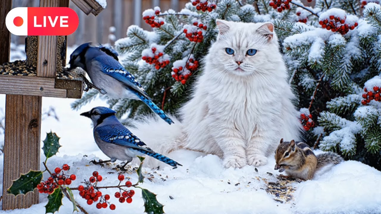 Cat TV ~ Calm Park 🌳 Birds 🕊️ Squirrels 🐿️ Nature Harmony 🎶