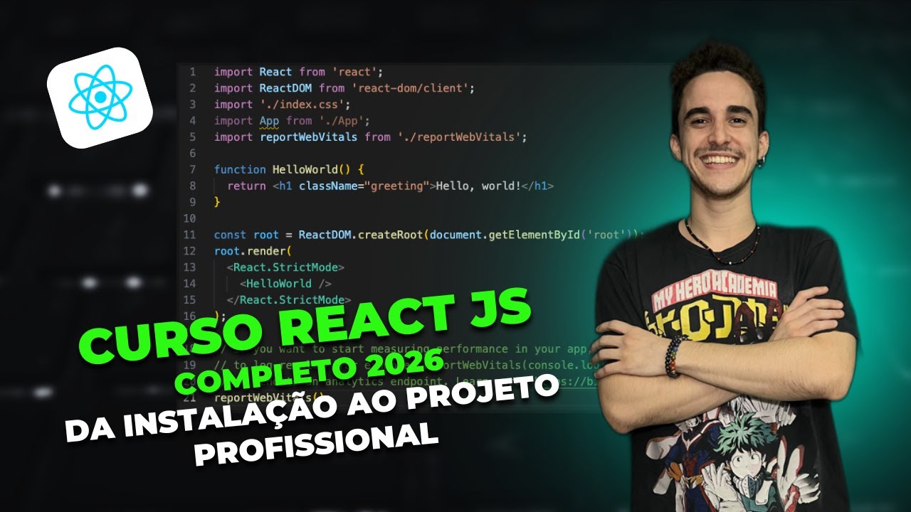 Instalar npm no VS Code para rodar um React App - YouTube