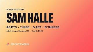 Sam Halle: 43 PTS, 6 3PM, 11 REB | Adult League Boynton JCC