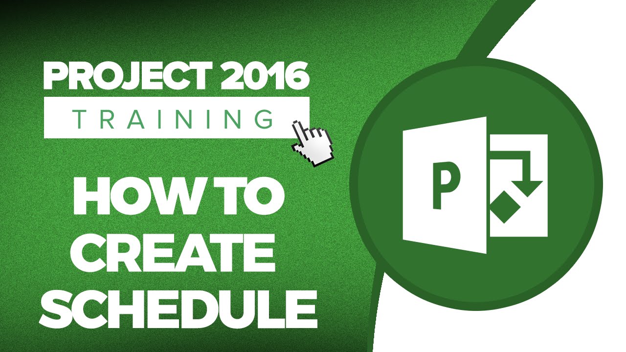 Microsoft Project 16 Training How To Create A Schedule In Ms Project 16 Youtube