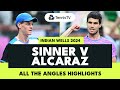 Carlos alcaraz vs jannik sinner alternate angles   indian wells 2024 highlights