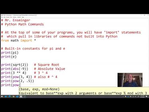ICS Python Math Commands - YouTube