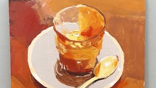 A Little Coffee Inspiration: Acrylic on Board#shorts #acrylicpainting #artist