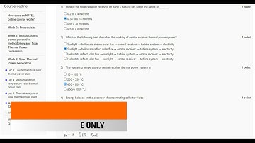 sustainable power generation systems nptel assignment WEEK 2 Solution