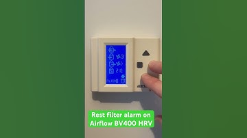 Rest filter alarm on airflow bv400 HRV